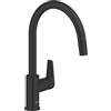 Grohe Rubinetto da cucina con doccetta 45° StartEdge nero opaco GROHE