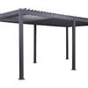 Leroy Merlin Pergola bioclimatica 3x6 m in alluminio grigio antracite - Solea