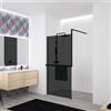 Leroy Merlin Box doccia walk-in Elidesign, vetro fumè 8 mm, H 200 cm, profilo nero