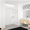 Leroy Merlin Box doccia walk-in Elidesign, vetro serigrafato 8 mm, H 200 cm, profilo cromo