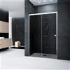 Leroy Merlin Porta doccia scorrevole L 97-101 cm x H 200 cm per nicchia in vetro fumè SP. 6 mm, profilo lucido cromo, serie Glam