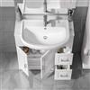 BADEN HAUS Mobile bagno da terra con lavabo L 81 x H 81 x P 33.5 cm bianco, 2 ante 2 cassetti per vasca centrale Paola