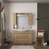 BADEN HAUS Mobile bagno da terra con lavabo L 120 x H 81 x P 33.5 cm rovere tabacco, 2 ante 1 cassetto per vasca centrale Elise