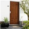 DI.BI. Porta blindata DI.BI. Iro L 80 x H 210 cm in PVC noce scuro, apertura spingere a destra, falso telaio incluso
