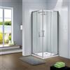 Leroy Merlin Box doccia angolare con porta scorrevole, vetro 6 mm, L 94-100 cm x L 100 cm, H 195 cm, cromo Slimline