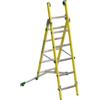 FACAL Scala a sfilo SUPER FACAL Vetroprima in fibra di vetro 2 rampe da 6 gradini portata massima 150 kg EN 131 per lavori fino a 3.9 m