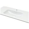 BADEN HAUS Lavabo d'appoggio rettangolare New L 100 x H 1.8 x P 46 cm in ceramica bianco