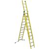 FACAL Scala a sfilo FACAL SUPER Vetroprima in fibra di vetro 3 rampe da 11 gradini portata massima 150 kg EN 131 per lavori fino a 9 m