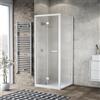 Leroy Merlin Box doccia con ingresso frontale pieghevole L 70 x H 195 cm, in vetro smerigliato SP. 6 mm, profilo bianco spazzolato Record