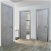 Leroy Merlin Porta interna a battente Naos in legno colore grigio, L 80 x H 210 cm, apertura reversibile