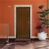 Yale Porta blindata YALE Terry L 80 x H 210 cm in melaminico noce scuro/bianco, apertura spingere a sinistra, falso telaio incluso