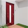Yale Porta blindata YALE Mirror con vetro L 80 x H 210 cm in MDF rosso/noce, apertura spingere a sinistra, falso telaio incluso
