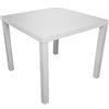 Leroy Merlin Tavolo da pranzo per giardino Sandy in alluminio con piano in teak bianco per 4 persone 80x80cm