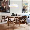 LUMICOM Lampadario Natura Bois bianco paralume bianco E27 Ø40cm LUMICOM