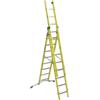 FACAL Scala a sfilo FACAL Vetroprima in fibra di vetro 3 rampe da 9 gradini portata massima 150 kg EN 131 per lavori fino a 7.1 m