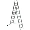 FACAL Scala a sfilo FACAL Super Prima in alluminio 2 rampe da 10 gradini portata massima 150 kg EN 131 per lavori fino a 6 m