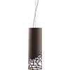 LUMICOM Lampadario Moderno Organic marrone paralume marrone E27 Ø60cm LUMICOM