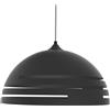 LUMICOM Lampadario Moderno Circuit nero paralume nero E27 LUMICOM