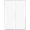 Leroy Merlin Porta doccia scorrevole L 137-141 cm x H 195 cm per nicchia in vetro smerigliato SP. 6 mm, profilo opaco bianco, serie Record