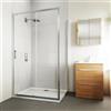 Leroy Merlin Box doccia con ingresso frontale scorrevole L 100 x H 190 cm, in vetro trasparente SP. 6 mm, profilo cromato Verve