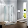 Leroy Merlin Porta doccia pieghevole L 110-120 cm x H 195 cm per nicchia in vetro trasparente SP. 6 mm, profilo lucido cromo, serie Slimline