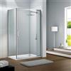 Leroy Merlin Porta doccia scorrevole L 120-130 cm x H 195 cm per nicchia in vetro trasparente SP. 6 mm, profilo lucido cromo, serie Slimline