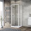 Leroy Merlin Box doccia con ingresso frontale saloon L 70 x H 195 cm, in vetro trasparente SP. 6 mm, profilo bianco spazzolato Record