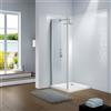 Leroy Merlin Pannello laterale per box doccia Slimline L 75 x H 195cm, Sp. 6 mm vetro vetro senza finitura / trasparente profilo in alluminio argento anodizzato