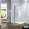Leroy Merlin Pannello laterale per box doccia Slimline L 110 x H 195cm, Sp. 6 mm vetro vetro senza finitura / trasparente profilo in alluminio argento anodizzato