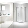 Leroy Merlin Box doccia angolare con porta scorrevole, vetro 8 mm, L 87-89.5 cm x L 89 cm, H 195 cm, cromo Namara