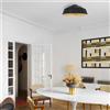 LUMICOM Plafoniera glamour Tokyo nero, foglia oro ø 50 cm IP20, E27 LUMICOM
