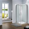 Leroy Merlin Box doccia angolare con porta scorrevole, vetro 6 mm, L 65-70 cm x L 70 cm, H 195 cm, cromo Slimline