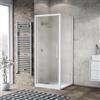 Leroy Merlin Box doccia con ingresso frontale saloon L 75 x H 195 cm, in vetro smerigliato SP. 6 mm, profilo bianco spazzolato Record