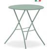 Fiam Tavolo da pranzo per giardino pieghevole Gaia FIAM struttura e superficie in acciaio verde per 2 persone 67x67cm