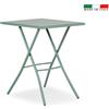 Fiam Tavolo da pranzo per giardino pieghevole Gaia FIAM struttura e superficie in acciaio verde per 2 persone 70x50cm