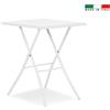 Fiam Tavolo da pranzo per giardino pieghevole Gaia FIAM struttura e superficie in acciaio bianco per 2 persone 70x50cm