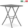 Fiam Tavolo da pranzo per giardino pieghevole Gaia FIAM struttura e superficie in acciaio grigio per 2 persone 70x50cm