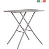 Fiam Tavolo da pranzo per giardino pieghevole Gaia FIAM struttura e superficie in acciaio marrone per 2 persone 70x50cm
