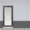 Leroy Merlin Portoncino d'ingresso Condo3 con vetro L 90 x H 210 cm in alluminio grigio, apertura spingere a sinistra