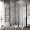 Leroy Merlin Box doccia con ingresso frontale saloon L 130 x H 195 cm, in vetro trasparente SP. 6 mm, profilo cromato Record