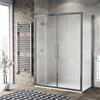 Leroy Merlin Box doccia con ingresso frontale scorrevole L 155 x H 195 cm, in vetro smerigliato SP. 6 mm, profilo argento cromato Record