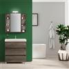Leroy Merlin Mobile bagno da terra con lavabo L 80 x H 89 x P 46 cm rovere scuro 3 cassetti per vasca centrale Kora