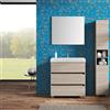 Leroy Merlin Mobile bagno da terra con lavabo L 80 x H 89 x P 46 cm olmo rousseau 3 cassetti per vasca centrale Kora