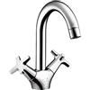 Hansgrohe Rubinetto per lavabo getto laminare cristallino My Sport cromato lucido HANSGROHE H 22 cm