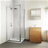 Leroy Merlin Box doccia con ingresso frontale saloon L 100 x H 190 cm, in vetro trasparente SP. 6 mm, profilo cromato Verve
