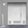 Leroy Merlin Portoncino d'ingresso Condo9 con vetro L 90 x H 210 cm in PVC bianco, apertura spingere a sinistra