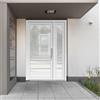 Leroy Merlin Portoncino d'ingresso Condo5 L 90 x H 210 cm in PVC bianco con vetro, apertura spingere a sinistra