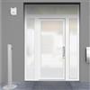 Leroy Merlin Portoncino d'ingresso Condo21 L 90 x H 210 cm con vetro in PVC bianco, apertura spingere a sinistra