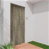 DI.BI. Porta blindata DI.BI. Blades L 80 x H 200 cm in PVC rovere/bianco, apertura spingere a sinistra, falso telaio incluso