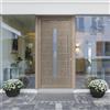 Leroy Merlin Portoncino d'ingresso Modern1 con vetro L 90 x H 210 cm in PVC verde, apertura spingere a sinistra